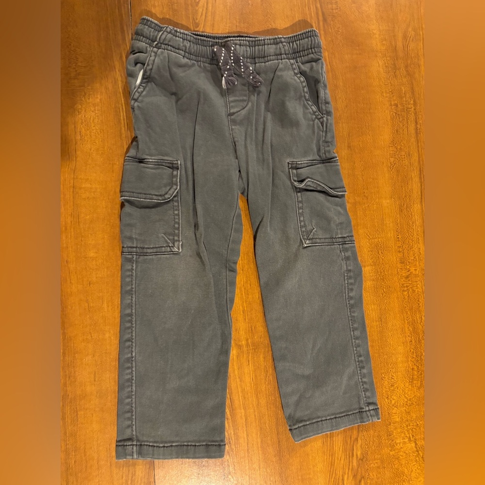 Boys Charcoal Cargo Pant